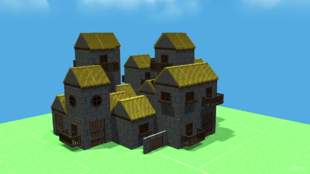 Unity 5 Build a System that Generates Houses & Castles Auto - Screenshot_01