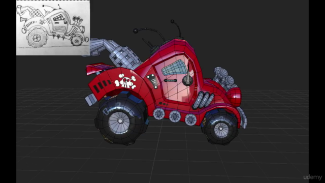 Learn to Model a Cartoon Car in Maya - Screenshot_04