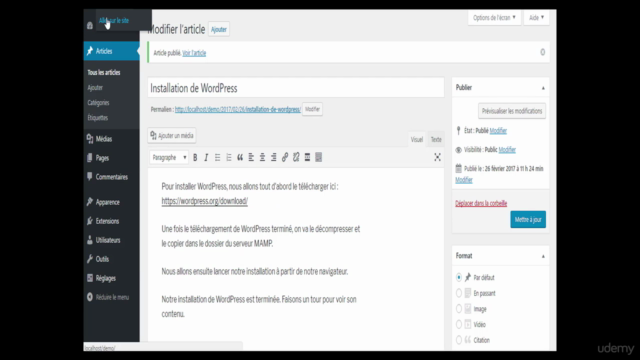 WordPress Plugin Development - Créer votre premier plugin. - Screenshot_04