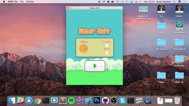 Flappy Bird Clone - The Complete SFML C++ Game Course - Screenshot_04