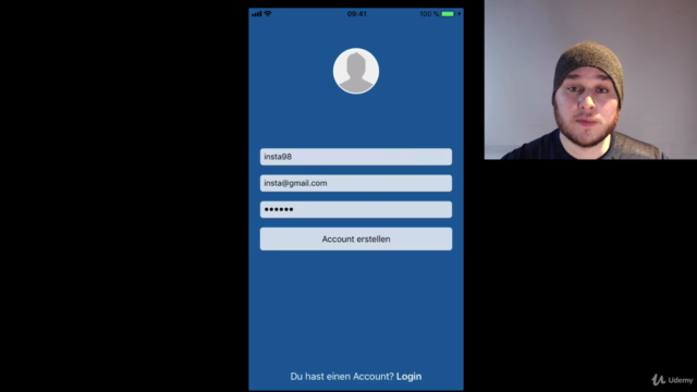 Entwickle einen Instagram Klon | Swift iOS 13 und Firebase - Screenshot_02