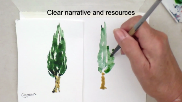 ESSENTIAL Paint TREES in watercolor. Clear videos show you. - Screenshot_02