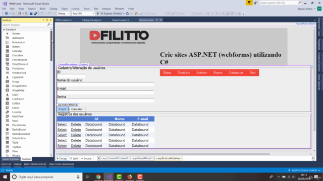 Crie sites ASP.NET (webforms) utilizando C# e JavaScript - Screenshot_01