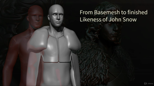 ZBrush 4 R8 - Game of Thrones  John Snow Likeness Sculpt - Screenshot_01