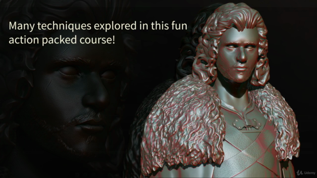 ZBrush 4 R8 - Game of Thrones  John Snow Likeness Sculpt - Screenshot_02