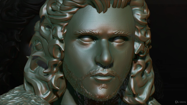 ZBrush 4 R8 - Game of Thrones  John Snow Likeness Sculpt - Screenshot_03