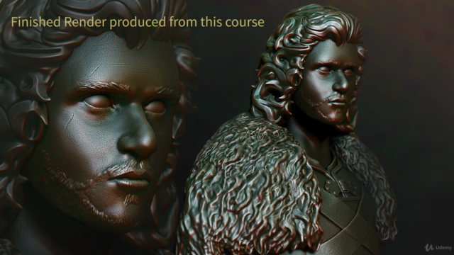 ZBrush 4 R8 - Game of Thrones  John Snow Likeness Sculpt - Screenshot_04