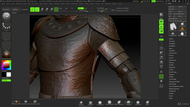 ZBrush 4 R8 Course on Creating Game of Thrones Style Armour! - Screenshot_01