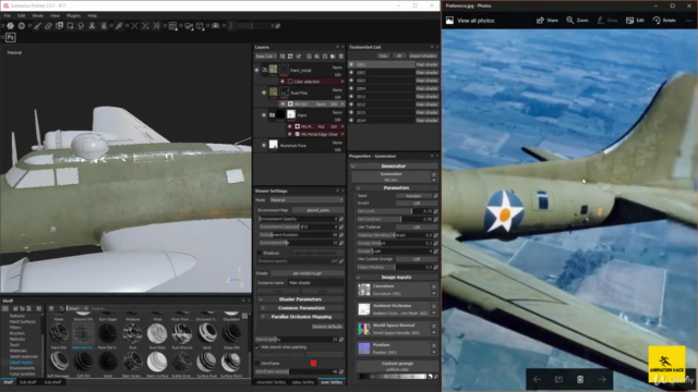 How to Texture 3D Aircraft Model in Maya & Substance Painter - Screenshot_04