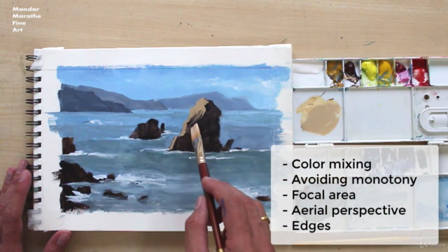 Seascape Painting In Opaque Watercolors - Screenshot_02