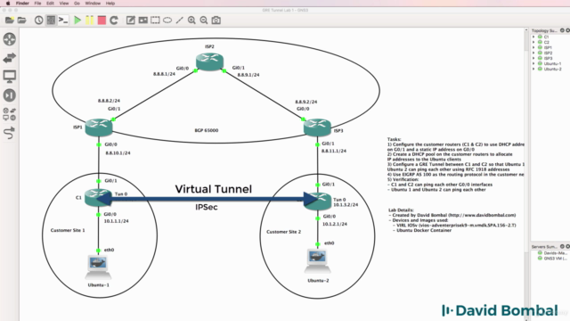 Cisco VPNs with GNS3 Labs: Practical GRE, IPSec, DMVPN labs - Screenshot_01