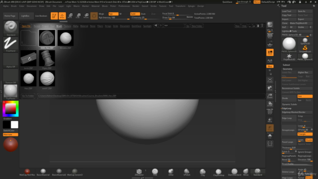 ZBrush 4 R8 - Kitbashing and Custom Brush and Tile Creation - Screenshot_01