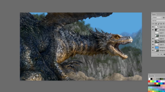 How to digitally draw/paint a realistic Dragon in Photoshop - Screenshot_03