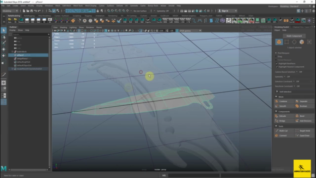 Advanced Maya Course: How to Make a 3D Weapon Model - Part 1 - Screenshot_01