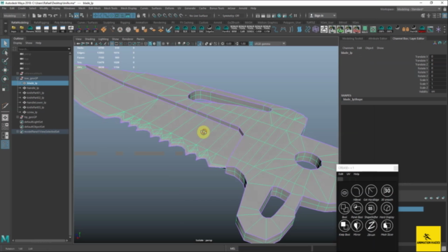 Advanced Maya Course: How to Make a 3D Weapon Model - Part 1 - Screenshot_04