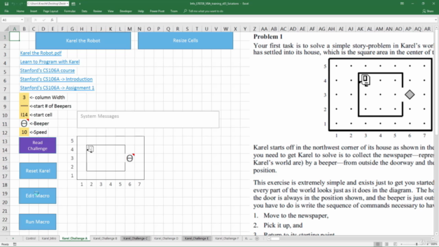 Introduction to Visual Basic using Karel the Robot in Excel - Screenshot_01