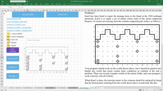 Introduction to Visual Basic using Karel the Robot in Excel - Screenshot_03