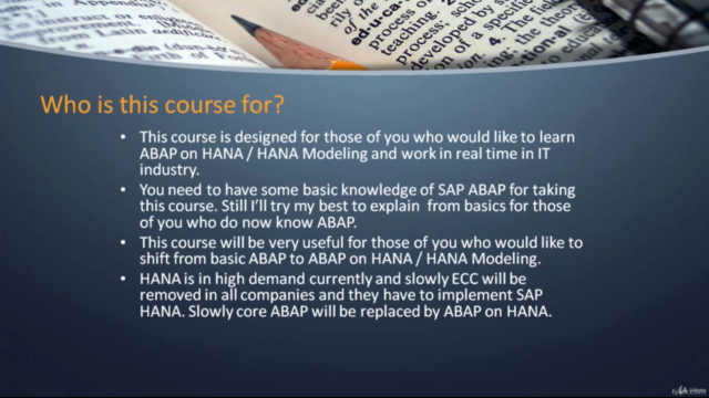 SAP ABAP on HANA +HANA Modelling for Beginners with Hands-On - Screenshot_02