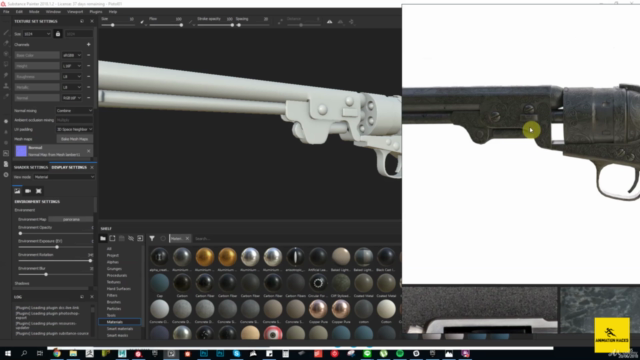 The Complete Substance Painter Course: Create 3DGun texture - Screenshot_01