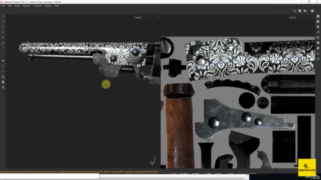 The Complete Substance Painter Course: Create 3DGun texture - Screenshot_03