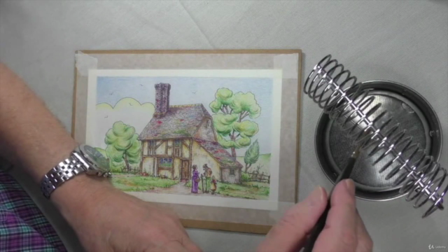 Draw a Cottage with Watercolor Pencils & Pen and Ink - Screenshot_04