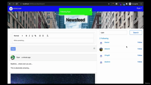 React Node MERN Stack from Scratch building Social Network - Screenshot_02