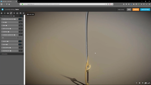 Blender 2.8 pour débutant - Création d'un sabre pour Unity - Screenshot_03