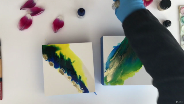 Beginner Resin and Alcohol Ink Fluid Art Abstract Golds - Screenshot_01