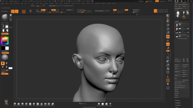 Female Character Creation in Zbrush - Screenshot_02