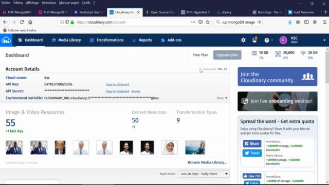 PHP-MongoDB#Développer une APP avec Cloudinary & FusionChart - Screenshot_03