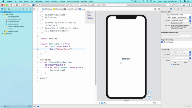 Introduction to SwiftUI - Create Your First App - Screenshot_01