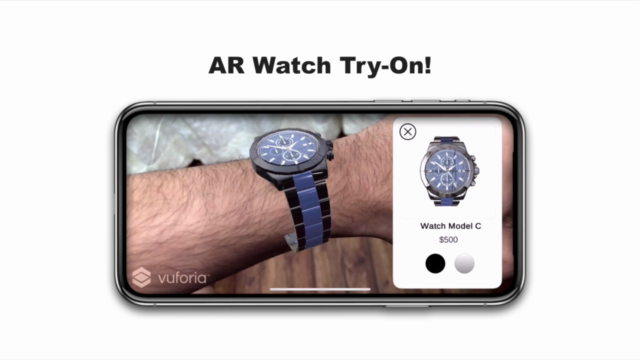 Augmented Reality "Watch Try-On" app using Vuforia & Unity - Screenshot_03