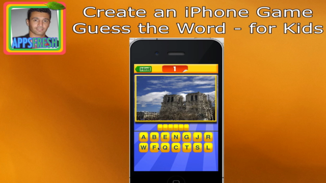 Create your Guess the Word iPhone app for Kids.Code included - Screenshot_01