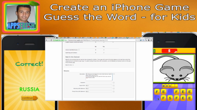 Create your Guess the Word iPhone app for Kids.Code included - Screenshot_04