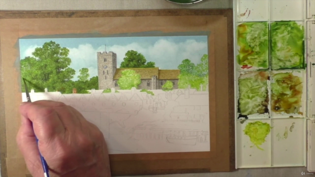 How to Paint a Beautiful English Landscape in Watercolour - Screenshot_02