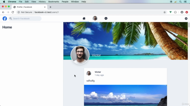 Facebook Clone with Laravel, TDD, Vue & Tailwind CSS - Screenshot_01