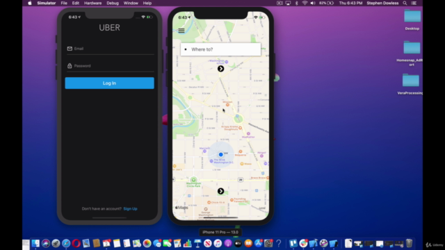 Programmatic Uber Clone App |Swift /Firebase| No Storyboards - Screenshot_01