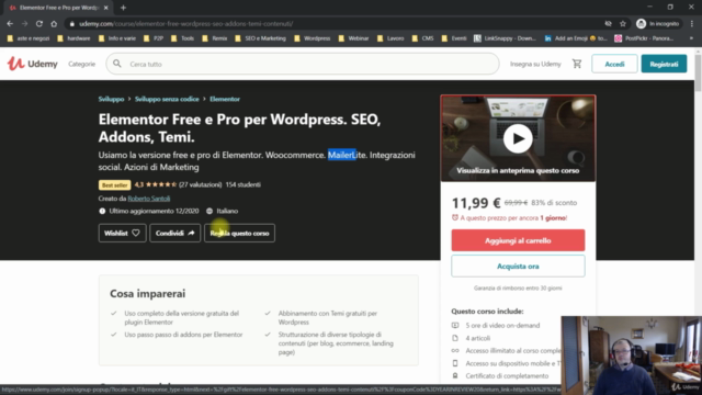 Corso Elementor Free e Pro per Wordpress. 2025 - Screenshot_01