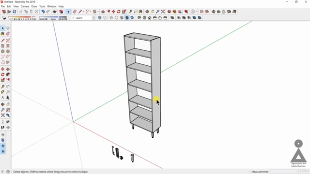 Curso de SketchUP - Aprenda Modelar Móveis passo a passo - Screenshot_04