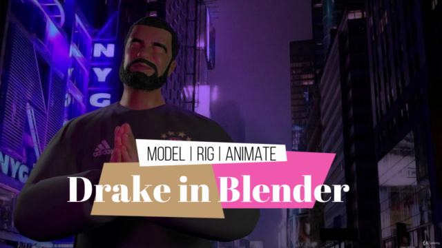 Create & Animate Drake Character in Blender – Screenshot 2