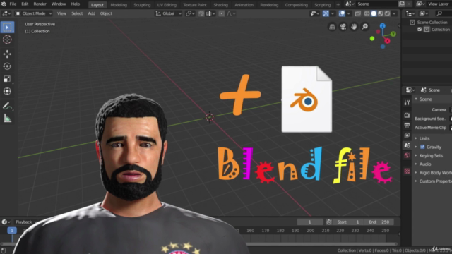 Create & Animate Drake Character in Blender – Screenshot 4
