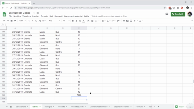 Impara ad usare i Fogli Google: da Base ad Avanzato - Screenshot_01