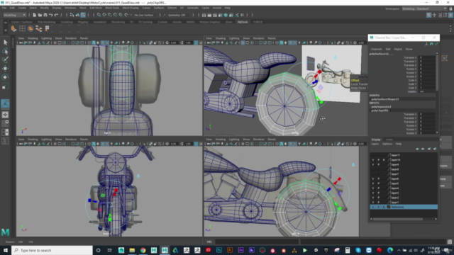 Hard Surface Vehicle 3D Modeling in Maya - Screenshot_02