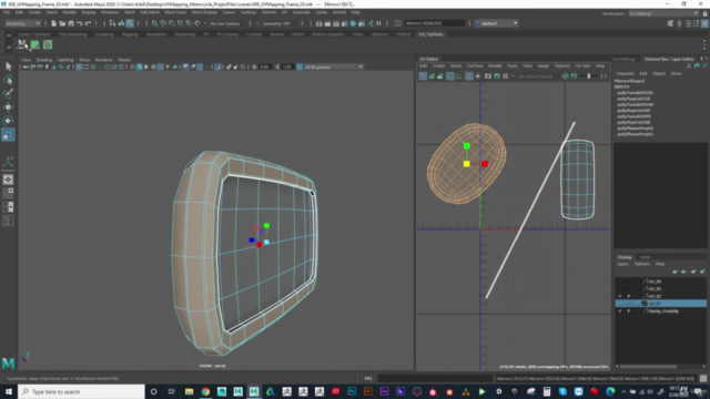 Hard Surface Vehicle UV Mapping in Maya - Screenshot_04