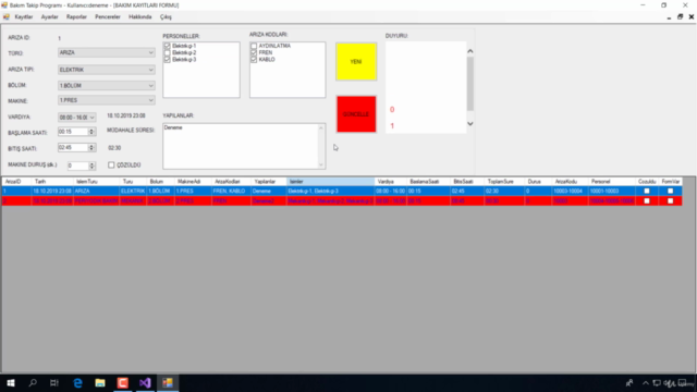 C# ile Sıfırdan Bakım Takip Programı Yapımı (2/2) - Screenshot_03