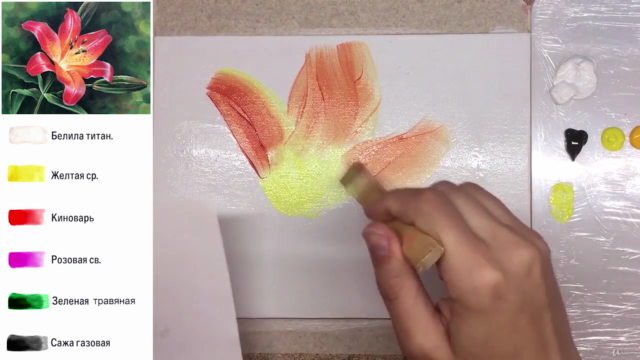 Acrylic lesson - Realistic Lily - Flower Painting - Screenshot_01