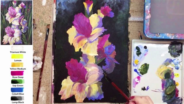 Acrylic lesson - Gladiolus - Flower Painting - Screenshot_02