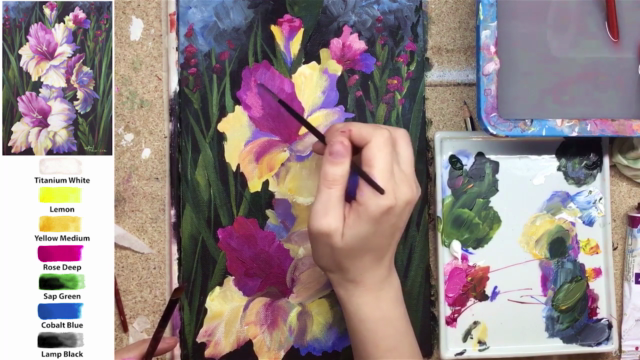 Acrylic lesson - Gladiolus - Flower Painting - Screenshot_03