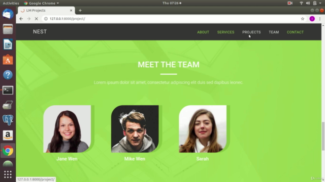 Build three custom, functional websites in Django 3.0 - Screenshot_02