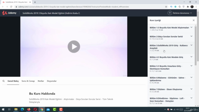 SolidWorks 2019 3 Boyutlu Katı Model Eğitimi - Screenshot_01